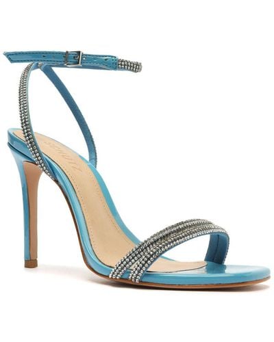 SCHUTZ SHOES Altina Glam Patent Sandal - Blue