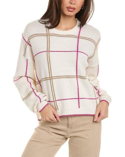 Splendid Plaid Wool-blend Sweater - Natural