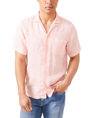 J.McLaughlin Solid Irons Linen Shirt - Pink