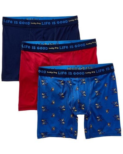 Life Is Good. 3pk Super Soft Boxer Brief - Blue