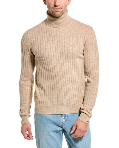 Malo Turtleneck Wool & Cashmere-blend Sweater - Blue