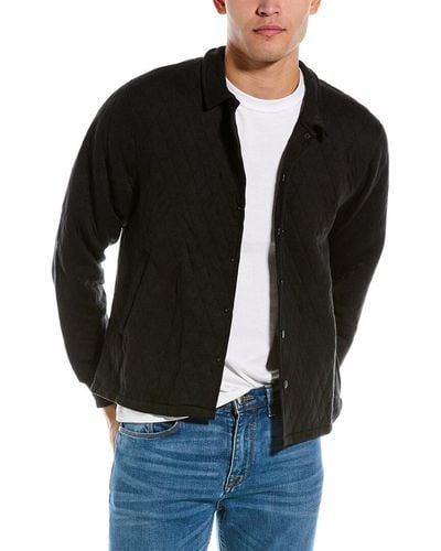 Sovereign Code Cloud Diamond Quilted Shirt Jacket - Black