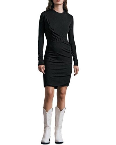 Rag & Bone Holly Drape Mini Dress - Black