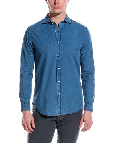 J.McLaughlin Solid Drummond Shirt - Blue