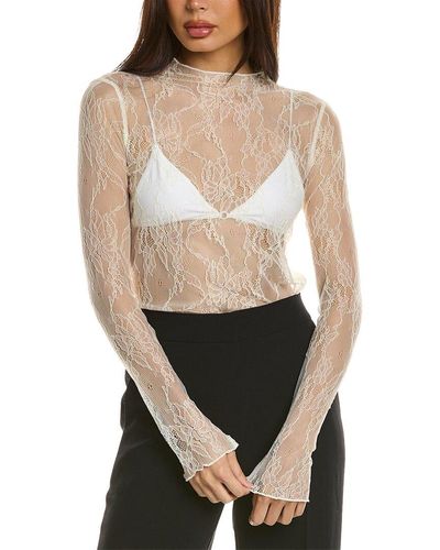 WeWoreWhat Lace Top - Black