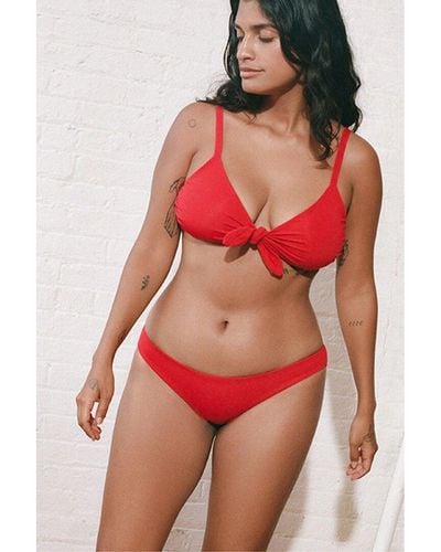 Mara Hoffman Ciara Bikini Top - Red