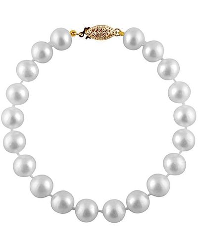 Splendid 14k 8-8.5mm Freshwater Pearl Strand Bracelet - White