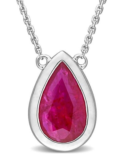 Rina Limor 14k 1.90 Ct. Tw. Ruby Pendant Necklace - Multicolor
