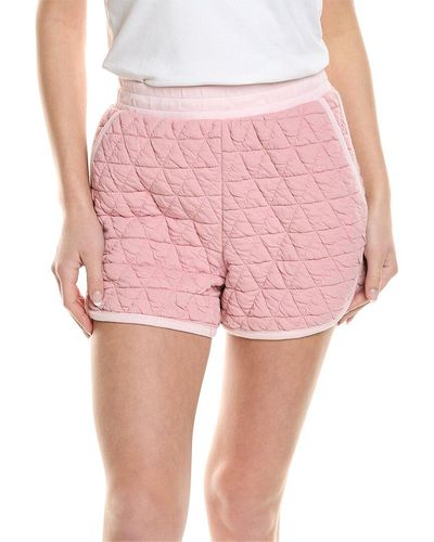 Stateside Quilted Knit Track Short - Pink