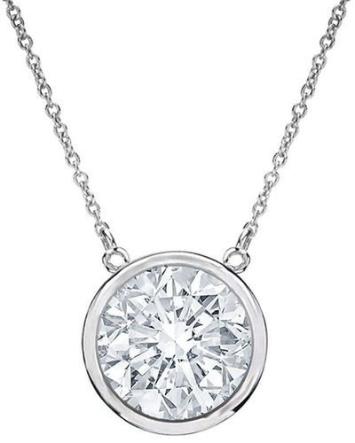 Diana M. Jewels Fine Jewelry 14k 0.15 Ct. Tw. Diamond Necklace - Metallic
