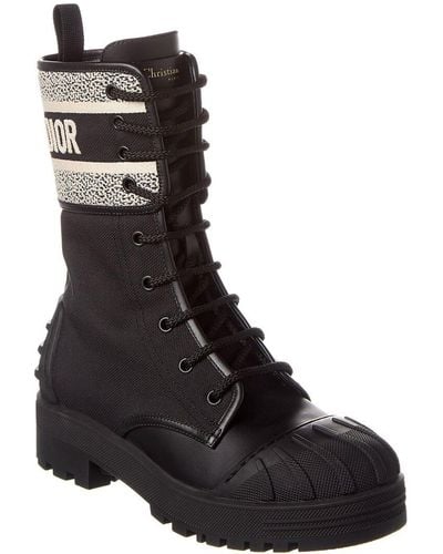 Dior D-major Canvas & Rubber Boot - Black