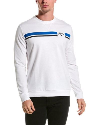 Callaway Apparel Better Walk Trademark Novelty Sweatshirt - White