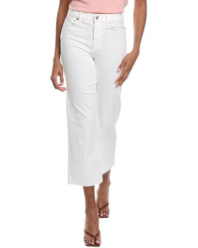 7 For All Mankind Alexa White Cropped Jean