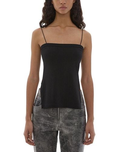 Helmut Lang Fitted Two Way Tank - Black