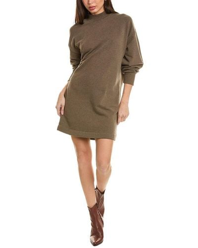 Vince Cosy Sweatshirt Dress - Brown
