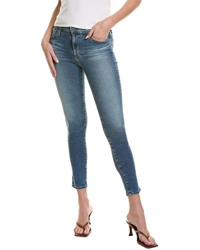 AG Jeans The Farrah Spiritual High-rise Skinny Ankle Cut - Blue