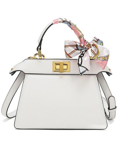 Tiffany & Fred Paris Smooth Leather Crossbody - White