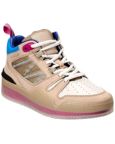 Moncler Pivot Mid Leather Sneaker - Pink