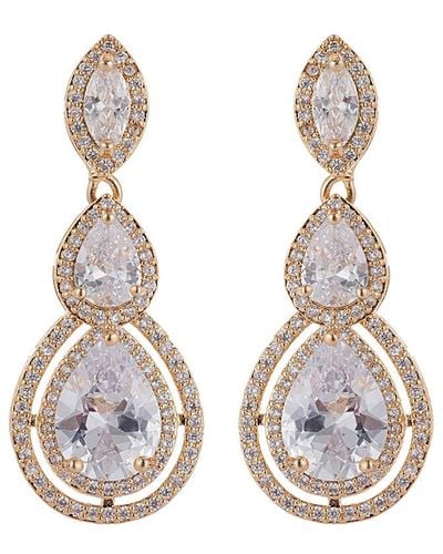 Eye Candy LA Luxe Collection Cz Drop Earrings - Natural