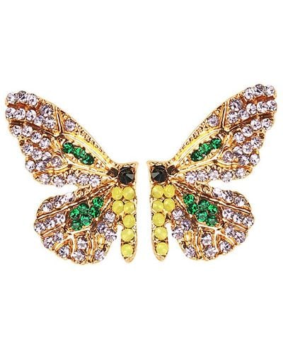 Eye Candy LA Crystal Multicolored Butterfly - Metallic
