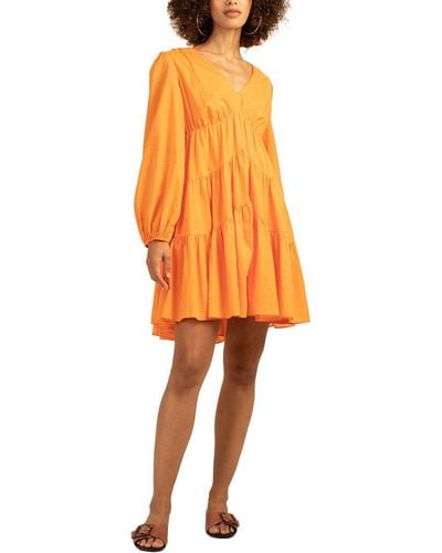 Trina Turk Regular Fit Make Merry Mini Dress - Orange