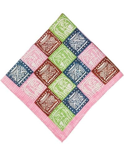 J.McLaughlin Square Silk-blend Pocket Square - Multicolor
