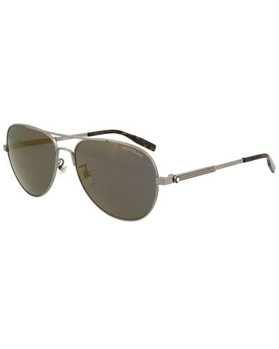 Montblanc Mb0027s 58mm Sunglasses - Metallic