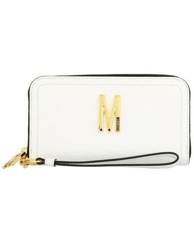 Moschino Leather Wallet - Natural