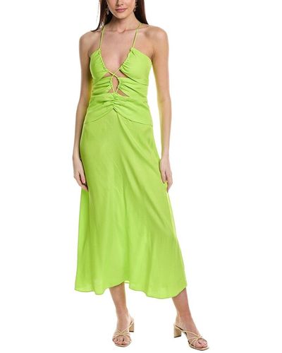 FARM Rio Sleeveless Midi Dress - Green