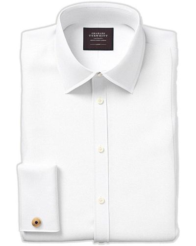 Charles Tyrwhitt Bib Front Evening Super Slim Fit Shirt - White