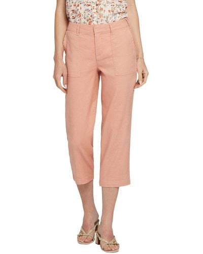 NYDJ Petite Linen-blend Utility Pant - Pink