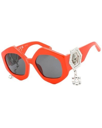 Philipp Plein Spp102s 54mm Sunglasses - Red