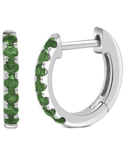Sabrina Designs 14k 0.22 Ct. Tw. Emerald Huggie Earrings - Metallic