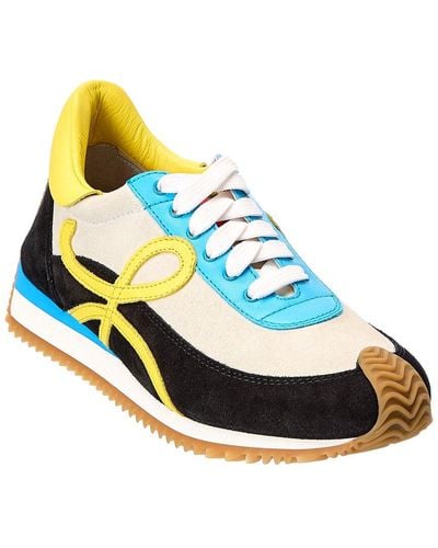 Loewe Flow Runner Suede & Leather Sneaker - Yellow