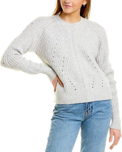 Bardot Cozy Cable Knit Sweater - Gray