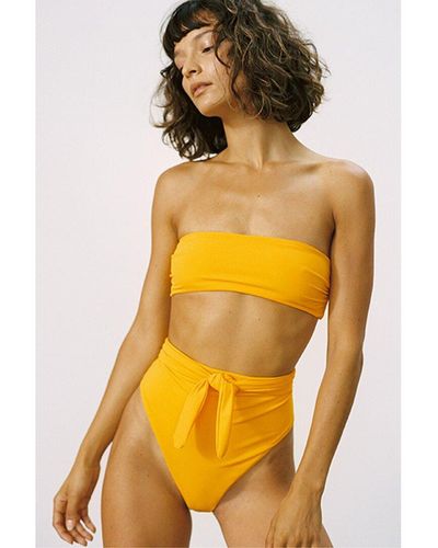 Mara Hoffman Goldie Bikini Bottom - Yellow
