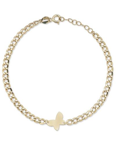 Ember Fine Jewelry 14k Butterfly Curb Chain Bracelet - Metallic