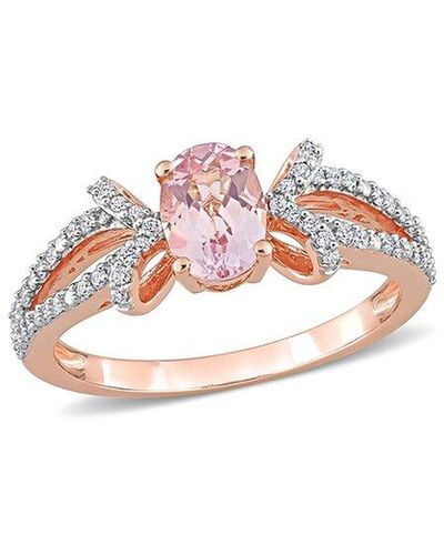 Rina Limor 14k Rose Gold 0.89 Ct. Tw. Diamond & Morganite Ring - Pink