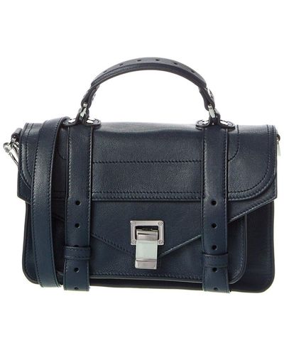 Proenza Schouler Ps1 Tiny Leather Shoulder Bag - Blue
