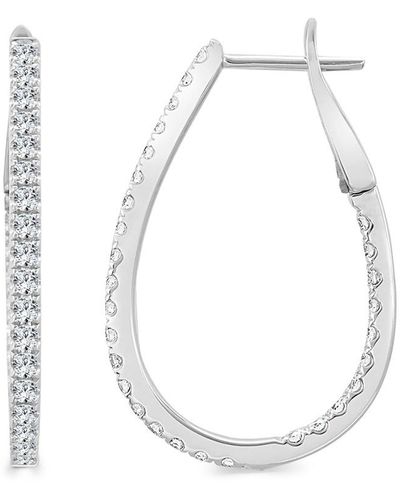 Sabrina Designs 14k 0.93 Ct. Tw. Diamond Inside Out Hoops - White