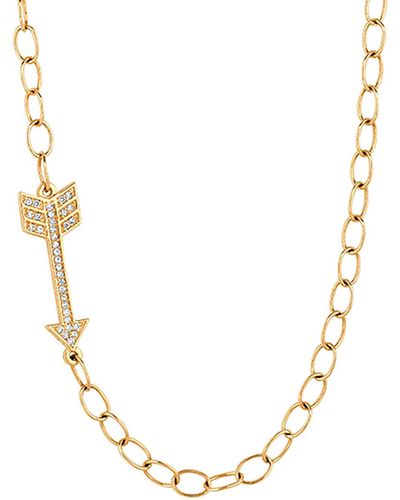 Ariana Rabbani 14k 0.17 Ct. Tw. Diamond Arrow Necklace - Metallic