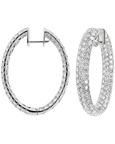 Diana M. Jewels Fine Jewellery 18k 4.25 Ct. Tw. Diamond Hoops - Metallic