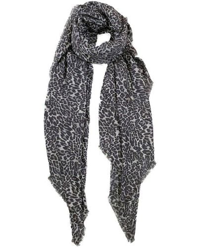 Blue Pacific Tissue Solid Print Cashmere-blend Scarf - White