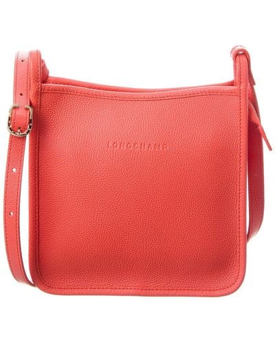 Longchamp Le Foulonne Leather Crossbody - Red