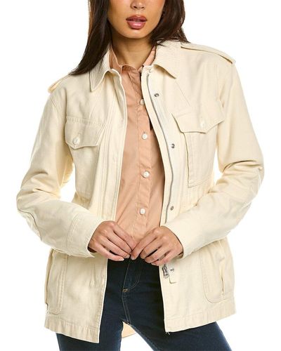 Womens Military Jacket Zip Up Snap Buttons Lightweight Utility Anorak Field  Safa | eBay
