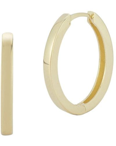 Ember Fine Jewelry 14k Oval Huggie Earrings - White