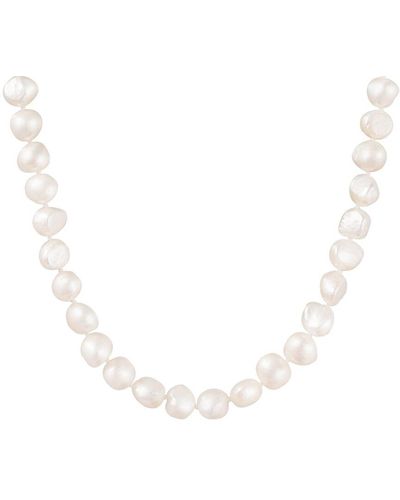 Splendid 14k 12-13mm Pearl Necklace - White