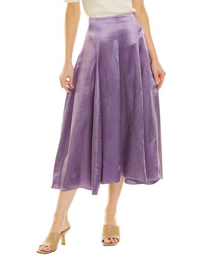 Vince Paneled Slip Skirt - Purple