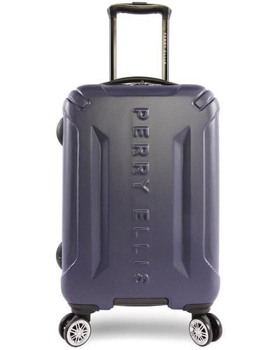 Perry Ellis Delancey 2 21in Carry-on Spinner Luggage - Blue
