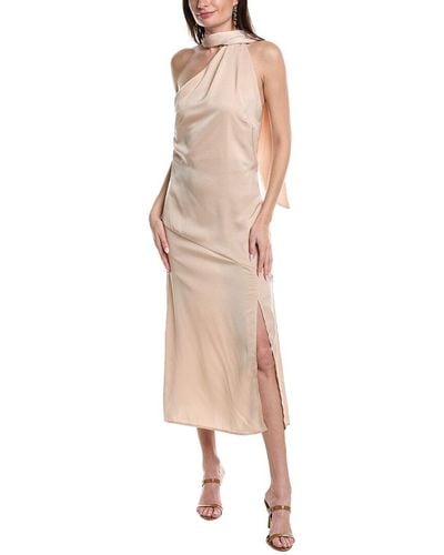 REVERIEE One-shoulder Midi Dress - Natural